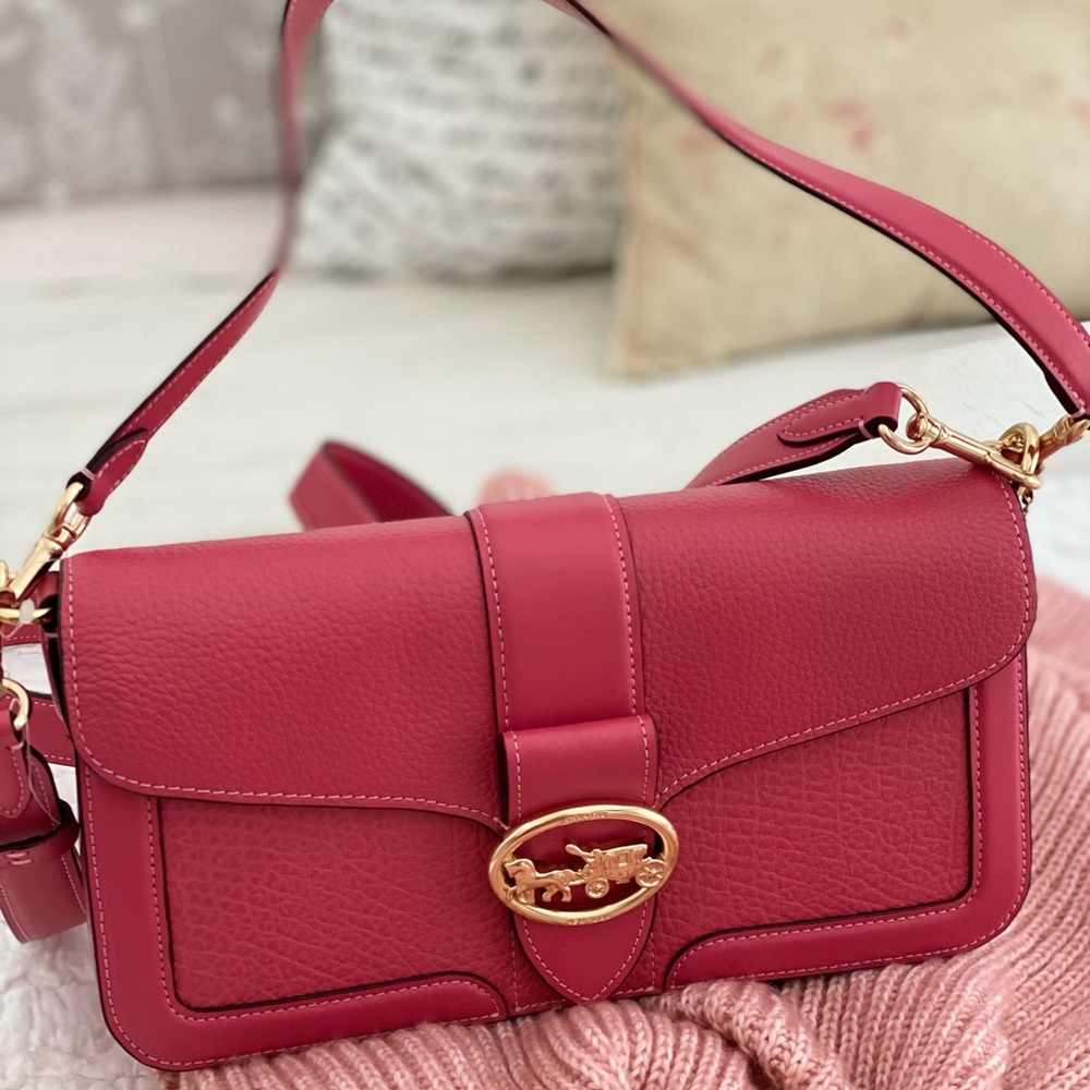 🆕 COACH | Georgie Shoulder Pink Crossbody Bag Strawberry Haze Gold Hardware